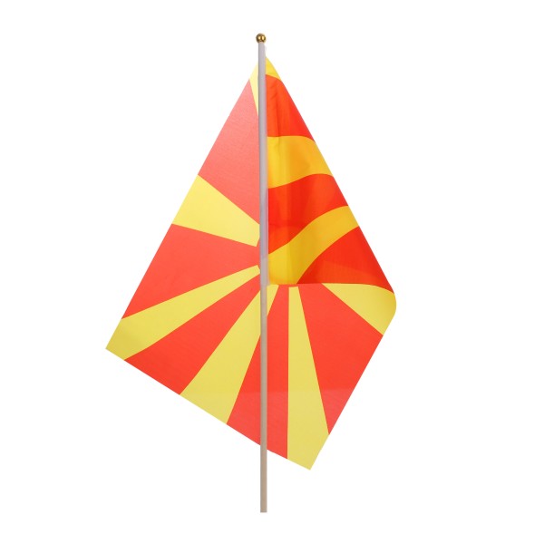 Sonia Originelli 10er Set Fahne Flagge Winkfahne "Nordmazedonien" North Macedonia Handfahne EM WM Osterangebot