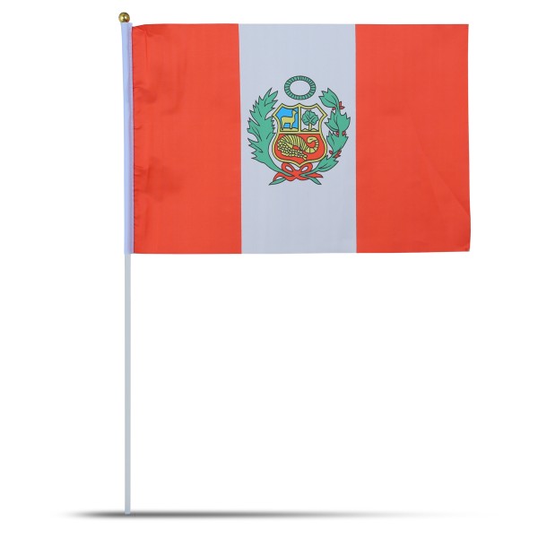 Sonia Originelli 10er Set Fahne Flagge Winkfahne "Peru" Handfahne EM WM Heißer Verkauf