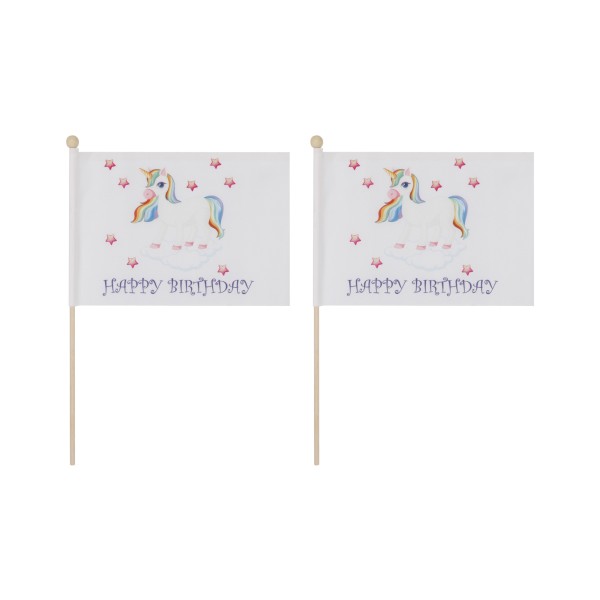 Sonia Originelli 2 er Set Tischfähnchen "Einhorn" Happy Birthday Unicorn Bestseller