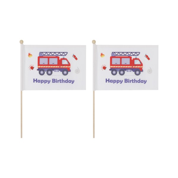 Sonia Originelli 2 er Set Tischfähnchen "Feuerwehr" Happy Birthday Geburtstag Saisonale Angebote