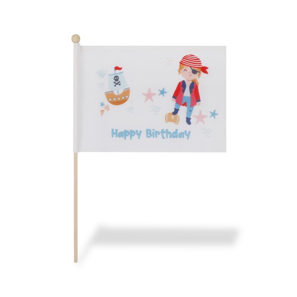 Sonia Originelli 2 er Set Tischfähnchen "Pirat" Happy Birthday Geburtstag Schatz Seeräuber Super Sparpreis