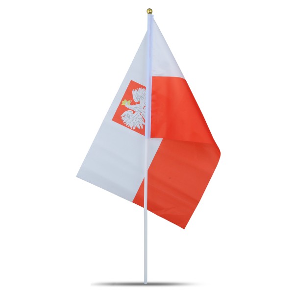 Sonia Originelli 10er Set Fahne Flagge Winkfahne "Polen Wappen" Poland Polska Handfahne EM WM Letzte 2 Tage