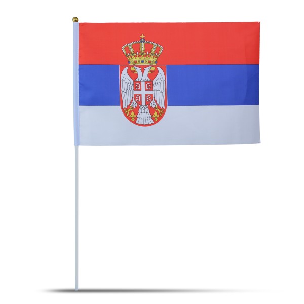 Sonia Originelli 10er Set Fahne Flagge Winkfahne "Serbien" Serbia Handfahne EM WM Riesige Rabatte