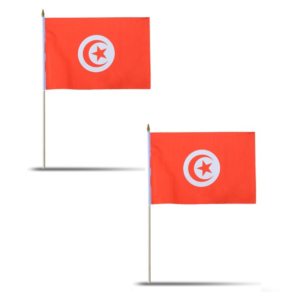 Sonia Originelli 10er Set Fahne Flagge Winkfahne "Tunesien" Tunisia Handfahne EM WM Im Verkauf
