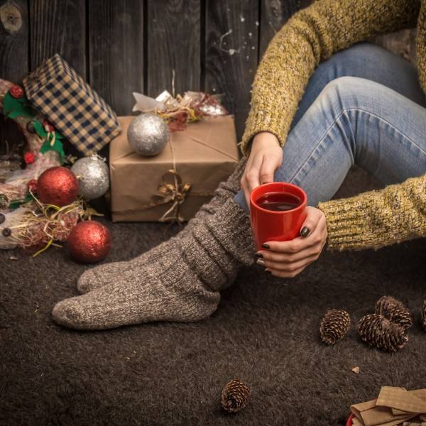 Sonia Originelli 2 Paar Kaschmirsocken "Dick" Unisex Kaschmir Wolle Warm Cyber Monday