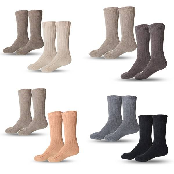 Sonia Originelli 2 Paar Kaschmirsocken "Dünn" Wolle Kaschmir Unisex Warm Weihnachtsangebot