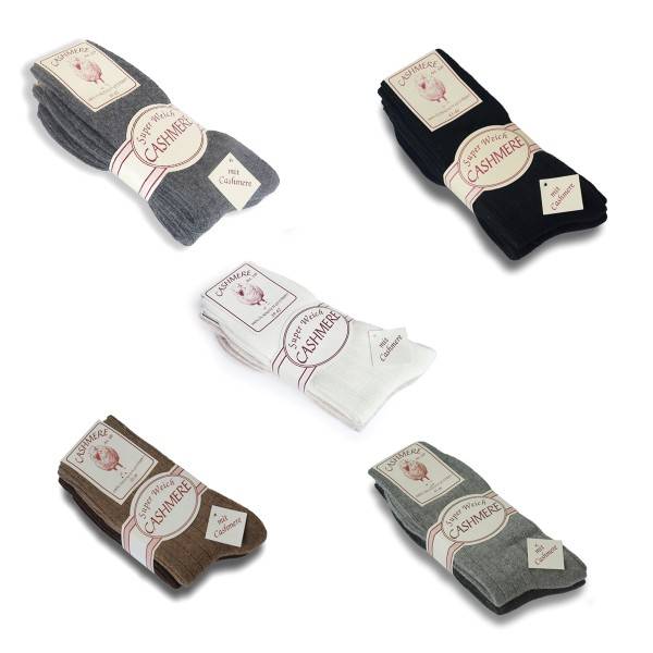 Sonia Originelli 2 Paar Kaschmirsocken "Premium" Strümpfe Schafwolle Unisex Osterangebot
