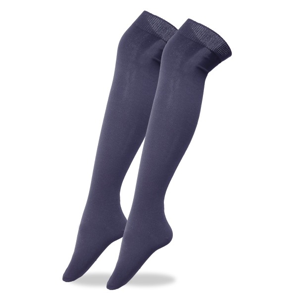 Sonia Originelli 3 Paar Damen Kniestrümpfe Feinstrick Baumwolle ohne Gummi Blitzangebot