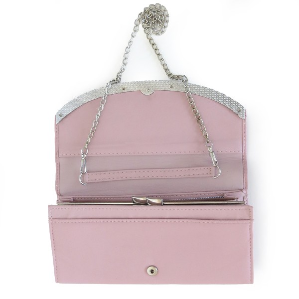 Sonia Originelli Kellner Portemonnaie Damen Geldbörse XL Clutch Tasche mit Kette Letzte 2 Tage