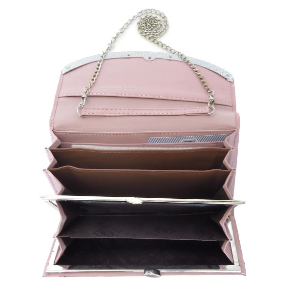 Sonia Originelli Kellner Portemonnaie Damen Geldbörse XL Clutch Tasche mit Kette Letzte 2 Tage