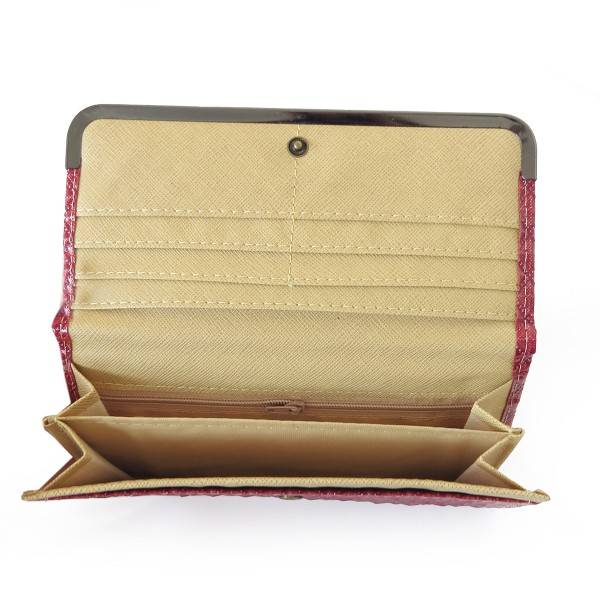 Sonia Originelli Portemonnaie Damen Geldbörse Clutch glänzend Lack 3D Optik Rauten Riesige Rabatte