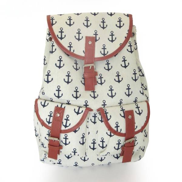 Sonia Originelli Rucksack Anker Maritim Bagpack kleine Ankersymbole Clearance-Verkauf