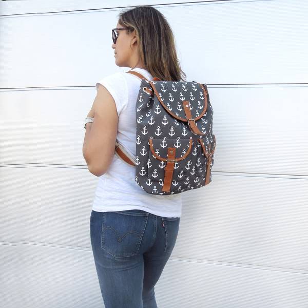 Sonia Originelli Rucksack Anker Maritim Bagpack kleine Ankersymbole Clearance-Verkauf