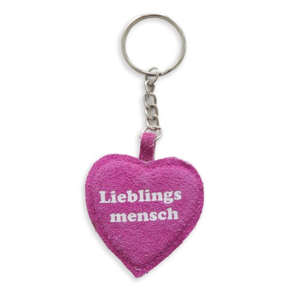 Sonia Originelli Schlüsselanhänger "Lieblingsmensch" Leder Anhänger Wildleder Black Friday Preise