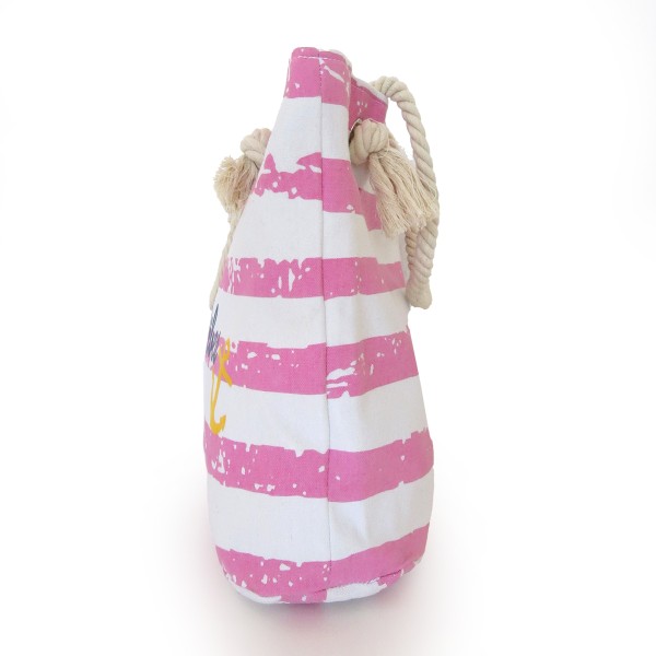 Sonia Originelli Shopper "Beach Vibes" Vintage Strand Sommer Tasche Streifen Anker Rabatte dieses Monats