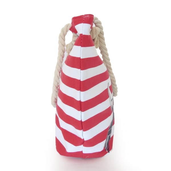 Sonia Originelli Shopper Blockstreifen Anker mit Seil Kordeln Strandtasche Canvas Online