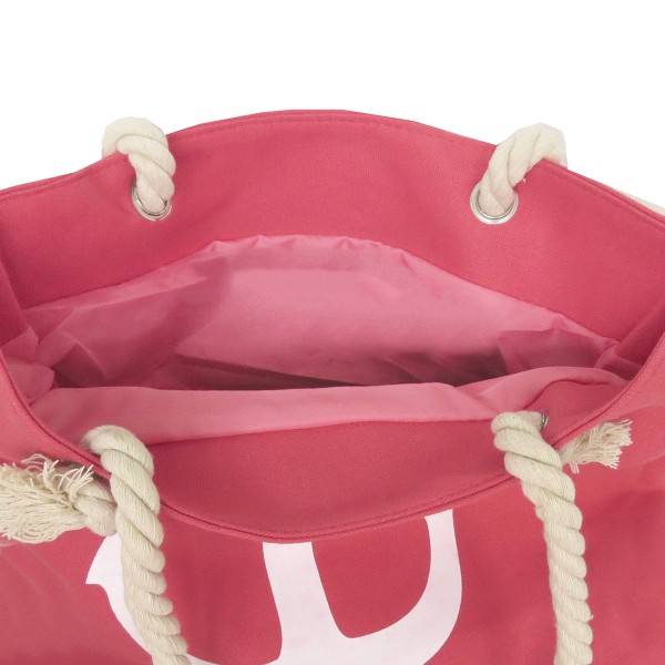 Sonia Originelli Strandtasche Anker uni mit Ankeraufdruck Seilkordeln Shopper Heißer Verkauf
