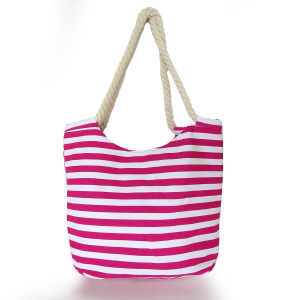 Sonia Originelli Strandtasche maritim gestreift mit Patch Aufnähern BAAM! Blitzangebot