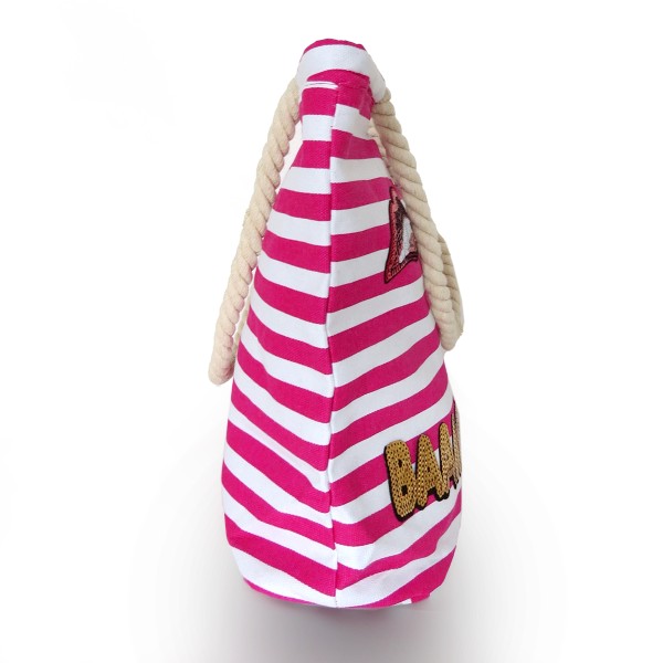 Sonia Originelli Strandtasche maritim gestreift mit Patch Aufnähern BAAM! Blitzangebot