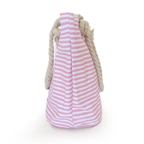Sonia Originelli Strandtasche maritim gestreift Sternprint Seilkordel Reißverschluss Shopper Neuheiten