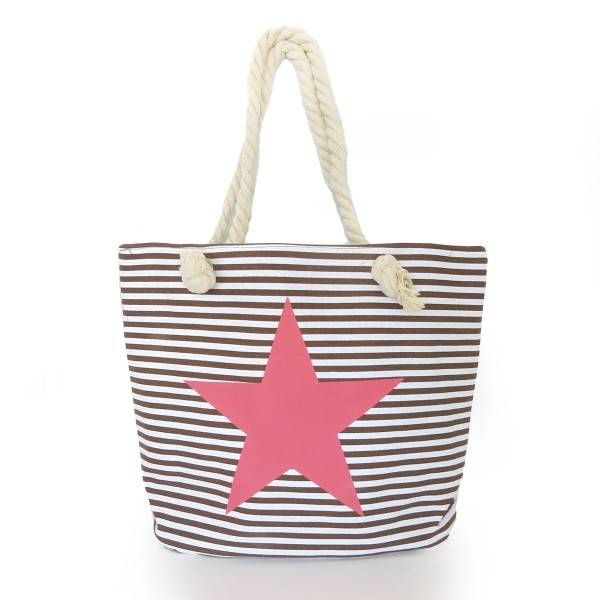 Sonia Originelli Strandtasche maritim gestreift Sternprint Seilkordeln Shopper Bestseller
