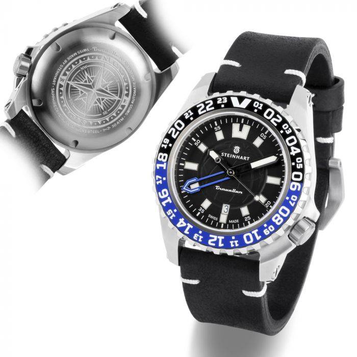 Steinhart TRAVELLER GMT blue Taucheruhr