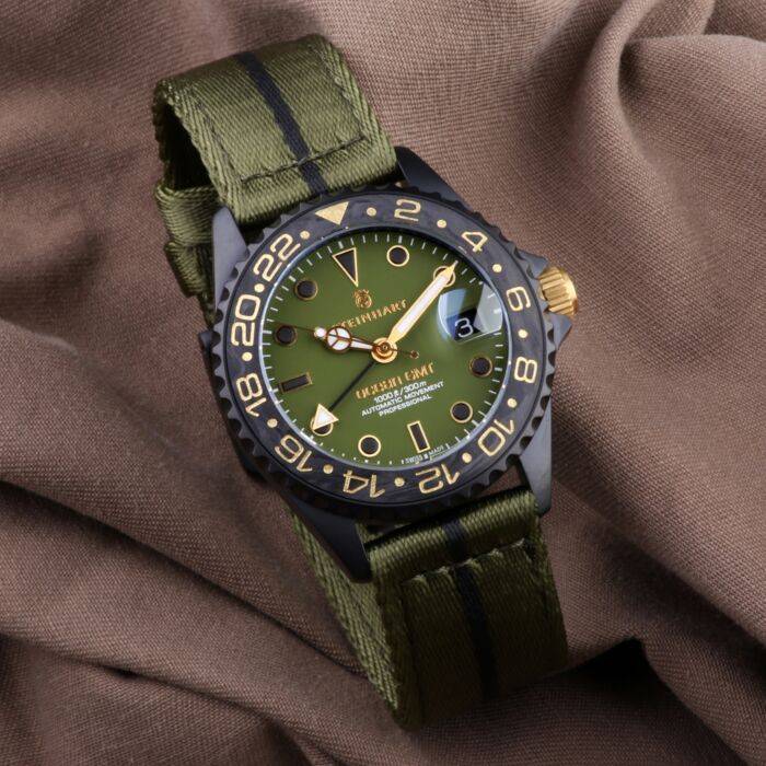 Steinhart Ocean 39 GMT black MILITARY khaki Taucheruhr Exklusivangebot