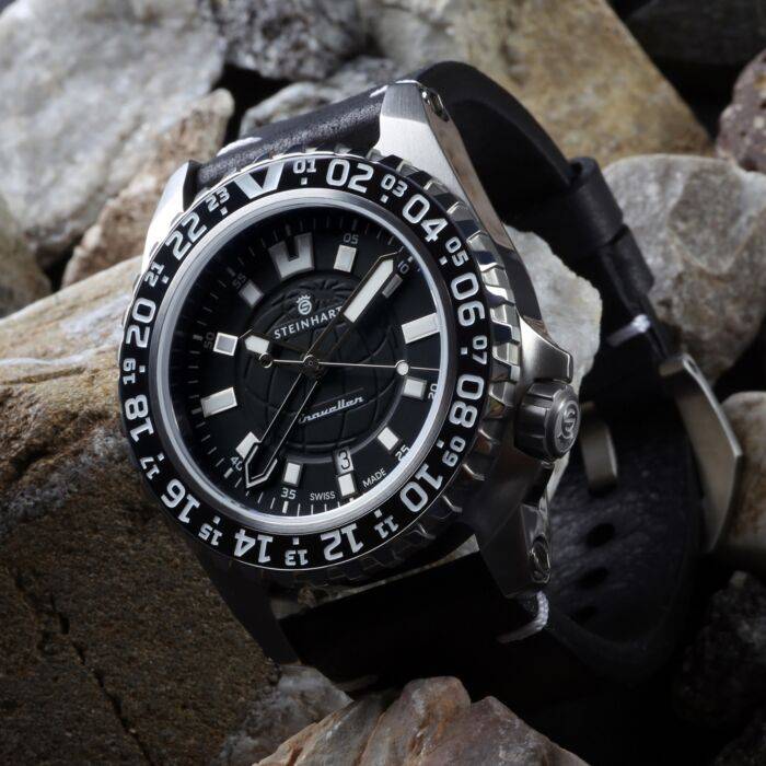 Steinhart TRAVELLER GMT black Taucheruhr Schlussverkauf