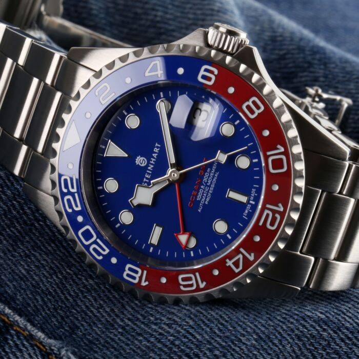 Steinhart Ocean One GMT BLUE-RED Ceramic blue dial Blitzverkäufe