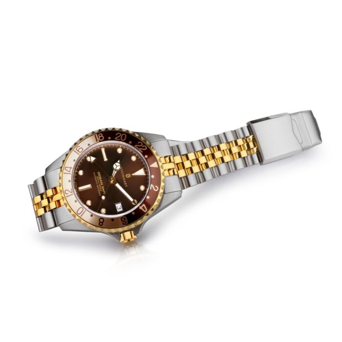 Steinhart Ocean 39 GMT.2 two-tone CHOCOLATE Taucheruhr Auslauf