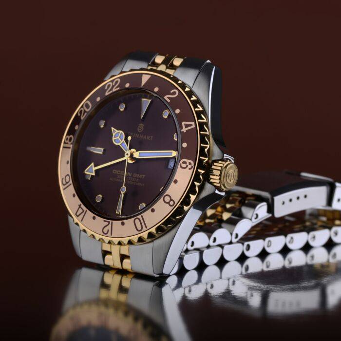 Steinhart Ocean 39 GMT.2 two-tone CHOCOLATE Taucheruhr Auslauf