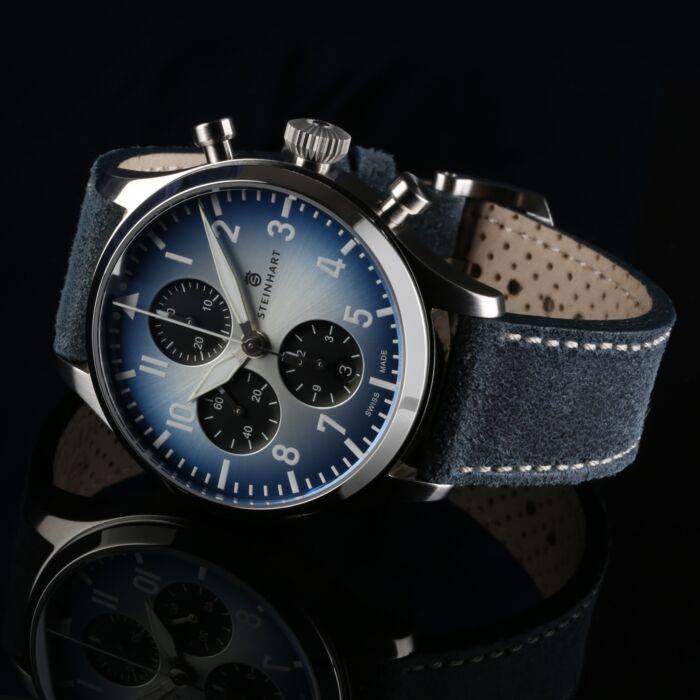 Steinhart Pilot Chronograph 42 blue SUMMER EDITION Online