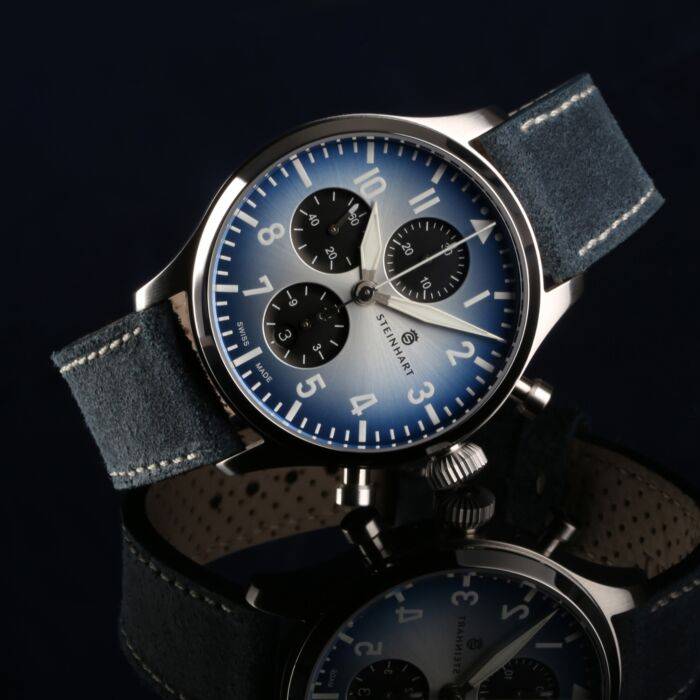 Steinhart Pilot Chronograph 42 blue SUMMER EDITION Online