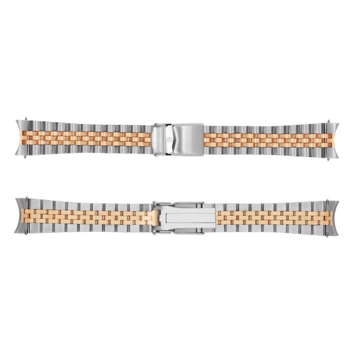 Steinhart Stahlband bicolor satiniert 22x18 mm fünfreihig inkl. Bandanstöße