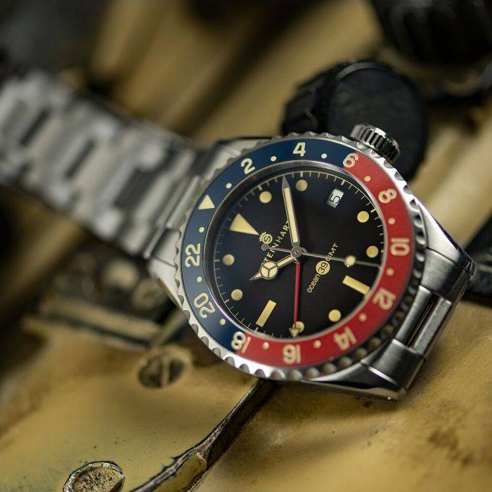 Steinhart Ocean 39 vintage GMT premium BLUE-RED Ceramic Verkauf