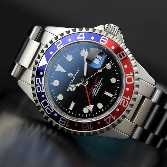 Steinhart Ocean One GMT BLUE-RED Taucheruhr Fabrikverkauf