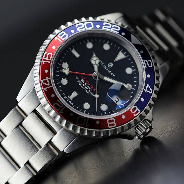 Steinhart Ocean One GMT BLUE-RED Taucheruhr Fabrikverkauf