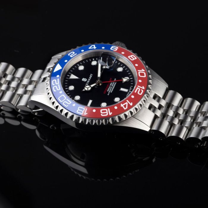 Steinhart Ocean One GMT BLUE-RED. 2 Ceramic Taucheruhr Verkauf