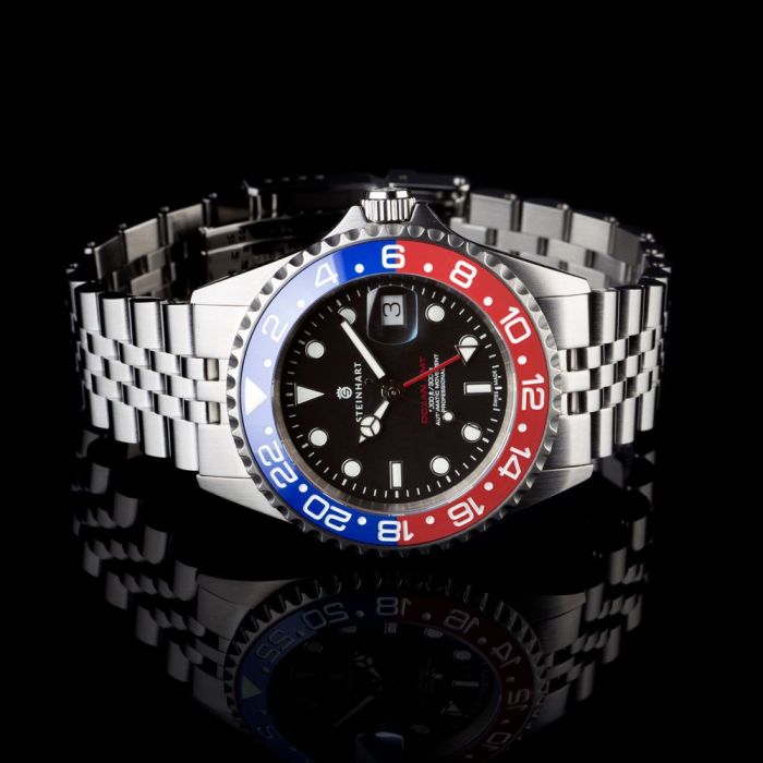 Steinhart Ocean One GMT BLUE-RED. 2 Ceramic Taucheruhr Verkauf
