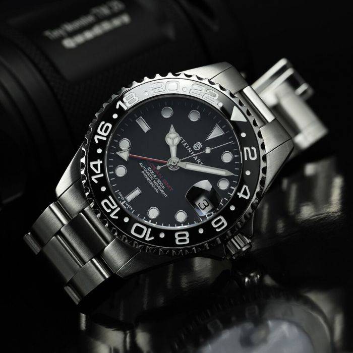Steinhart Ocean 39 GMT BLACK Ceramic Taucheruhr Günstiger Verkauf