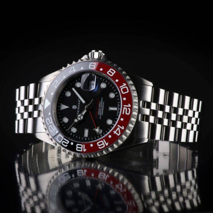 Steinhart Ocean One GMT BLACK-RED. 2 Ceramic Taucheruhr Limitierter Zeitrabatt