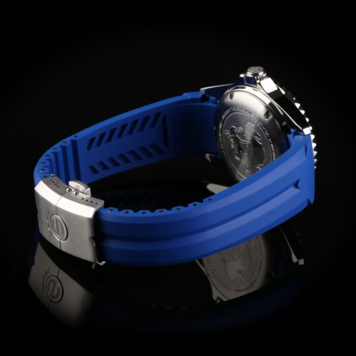 Steinhart Kautschukband blau 20x16 mm für Ocean 39 mit Schließe Stahl Fabrikverkauf