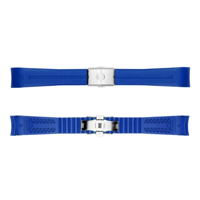 Steinhart Kautschukband blau 22x18 mm für Ocean 42 und Ocean 44 mit Schließe Stahl