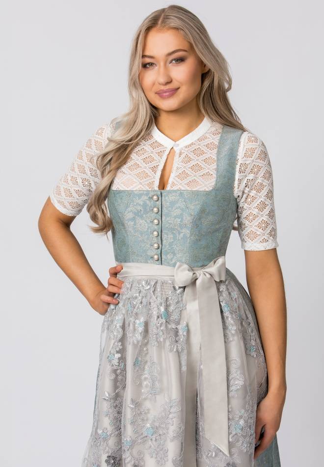 Stockerpoint Dirndl Camilla rauchblau 32 Fabrikverkauf