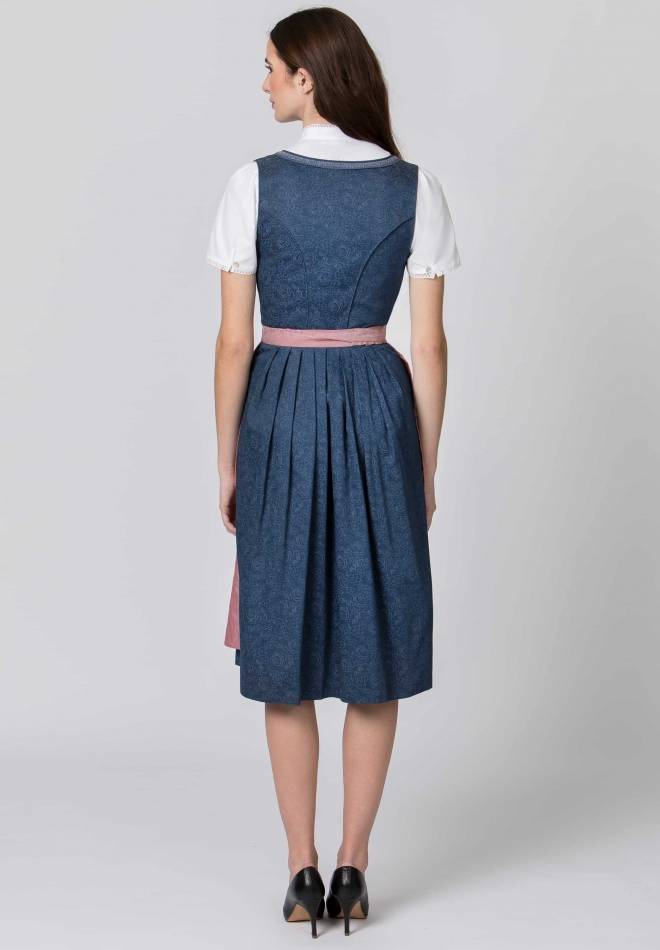 Stockerpoint Dirndl Roseline blau-altrosa 30 Hotsell
