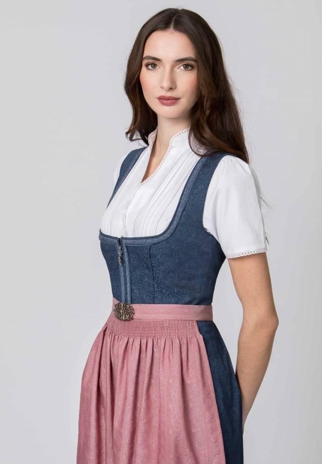 Stockerpoint Dirndl Roseline blau-altrosa 30 Hotsell