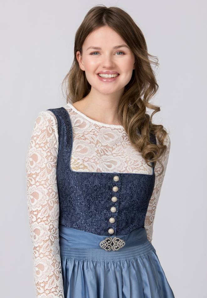 Stockerpoint Dirndl Leonora blau 32 Auslauf