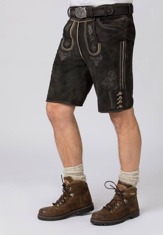 Stockerpoint Lederhose Bertl graphit gespeckt 44 Schlussverkauf