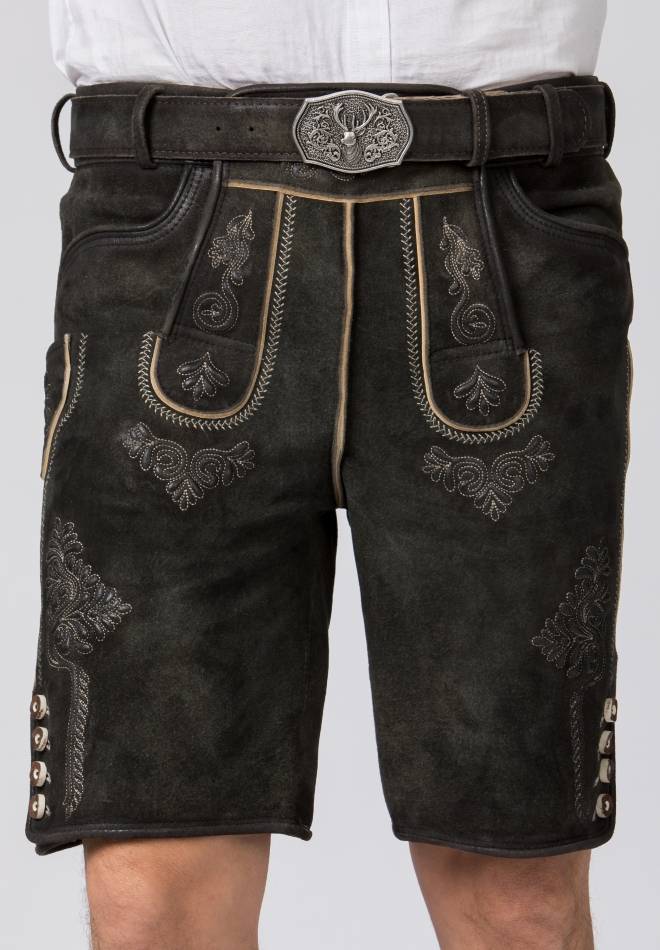 Stockerpoint Lederhose Bertl graphit gespeckt 44 Schlussverkauf