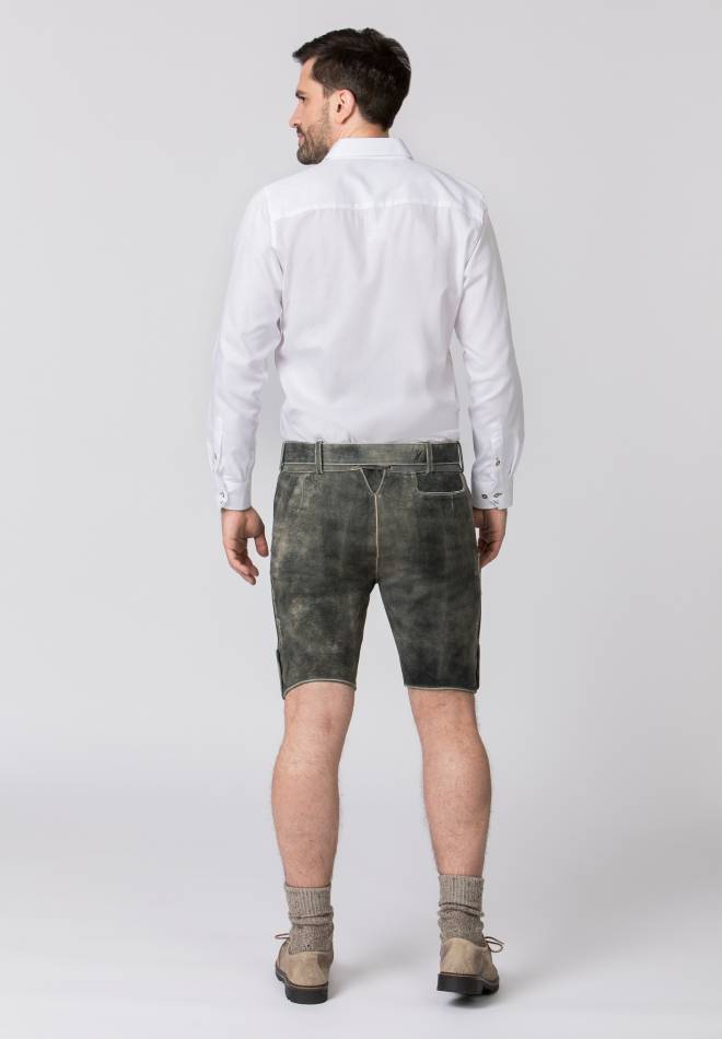 Stockerpoint Lederhose Lee grau gespeckt 58 im Angebot